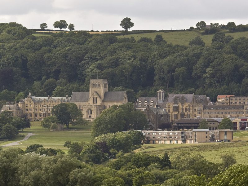 Ampleforth Abbey & College viewed from across fields